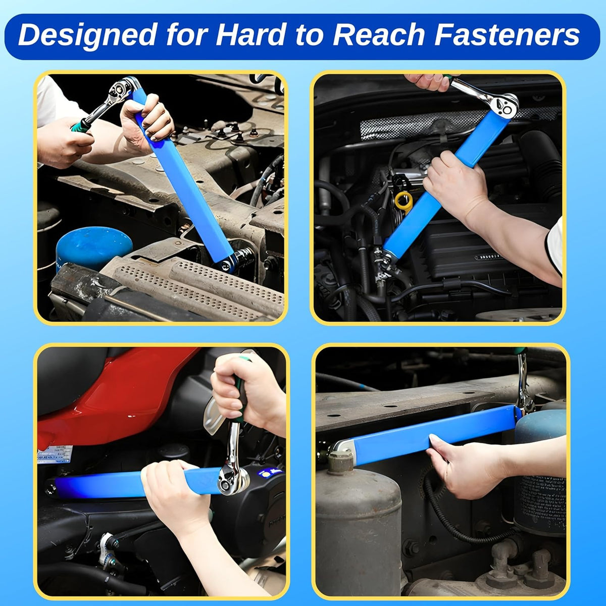 Offset Extension Wrench Set – 15" Impact-Ready Ratchet Tool